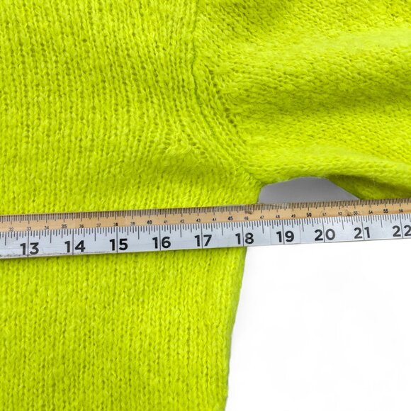 Tibi Cozette Alpaca Neon Green Wool Blend Sweater Women's Small - Picture 6 of 9